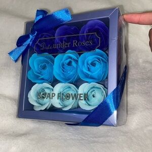 Rose Flower Soap gift or decor Blue